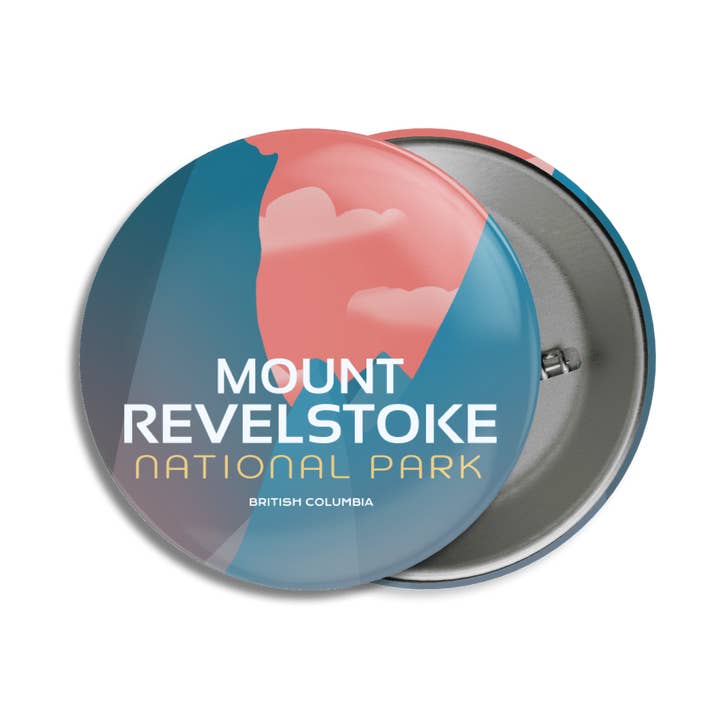 Bouton Pinback du Parc national du Canada du Mont-Revelstoke pour la vente par Canada Untamed