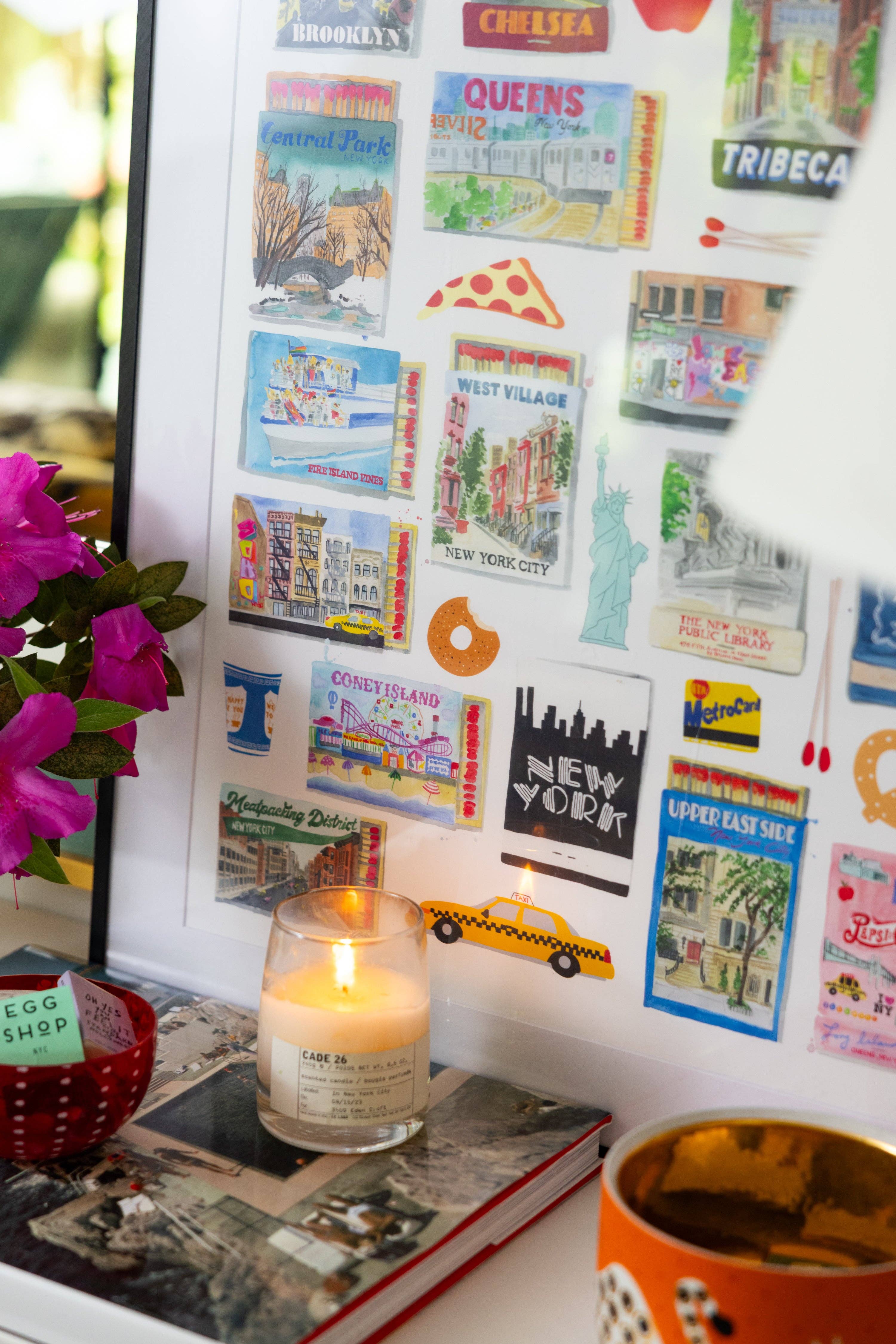 Furbish Studio - Wholesale Art Print - NYC Boroughs Matchbook Art Print2