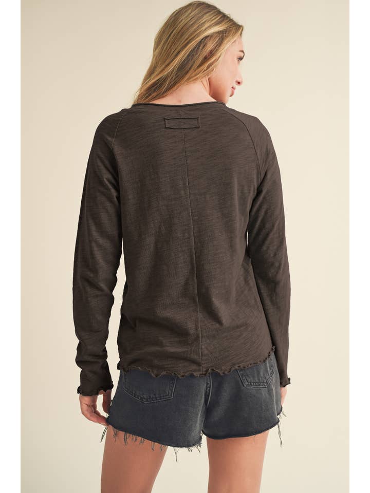 AEMI + CO - Wholesale T-Shirt - Women's - 8288DN Gwen Baby Long Sleeve Top39