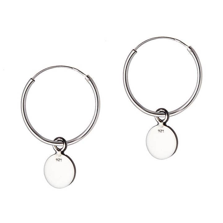 Créoles rondes en argent 18 mm pour la vente par Juulry