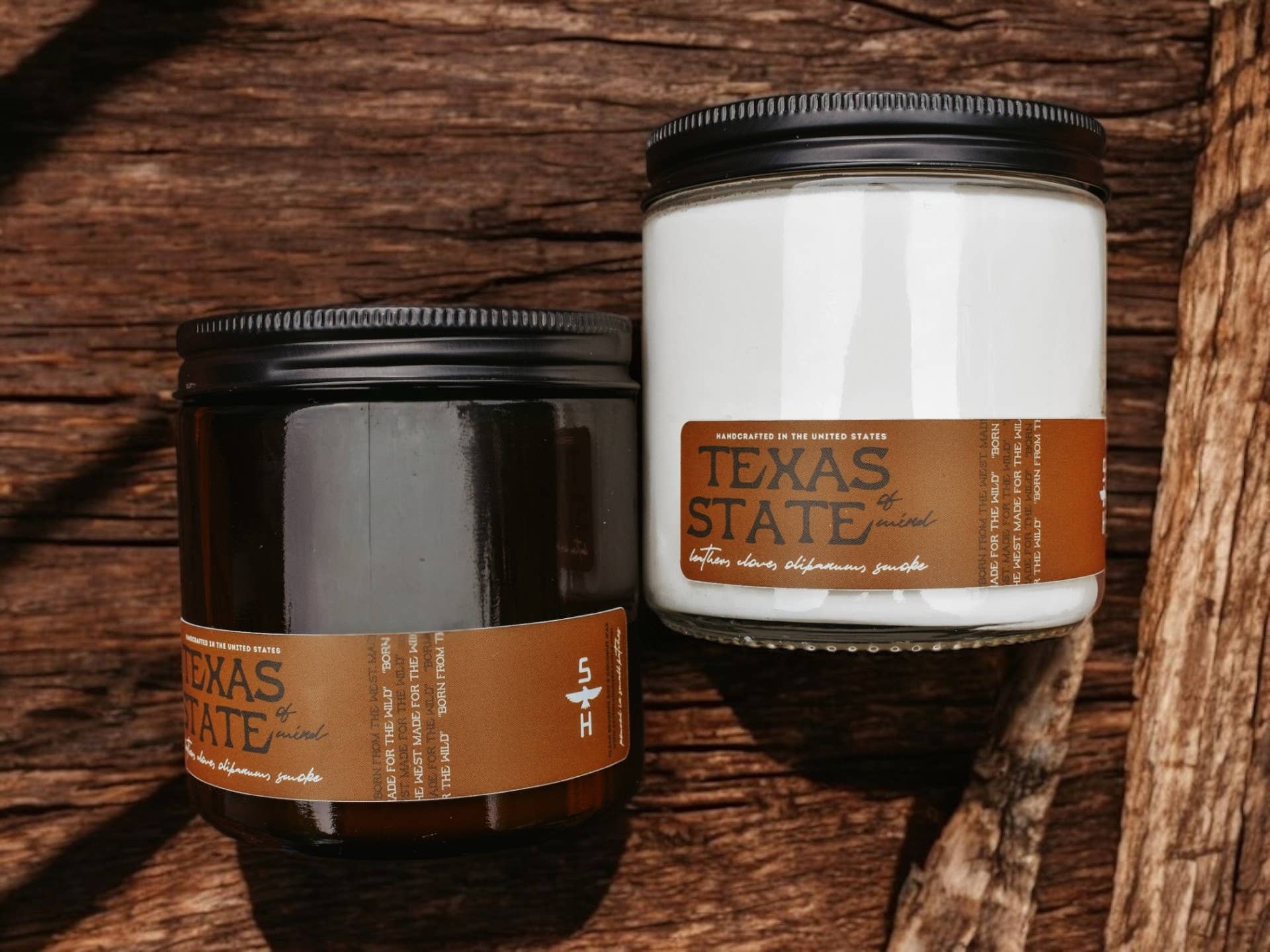 Seventh House Candle - Wholesale Jar/Filled Candle - TEXAS STATE OF MIND - Leather & Smoke Candle1