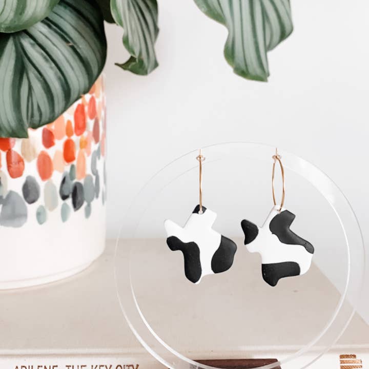 Texas Black and White Cow Hoop for wholesale by Alchemy Love Co.