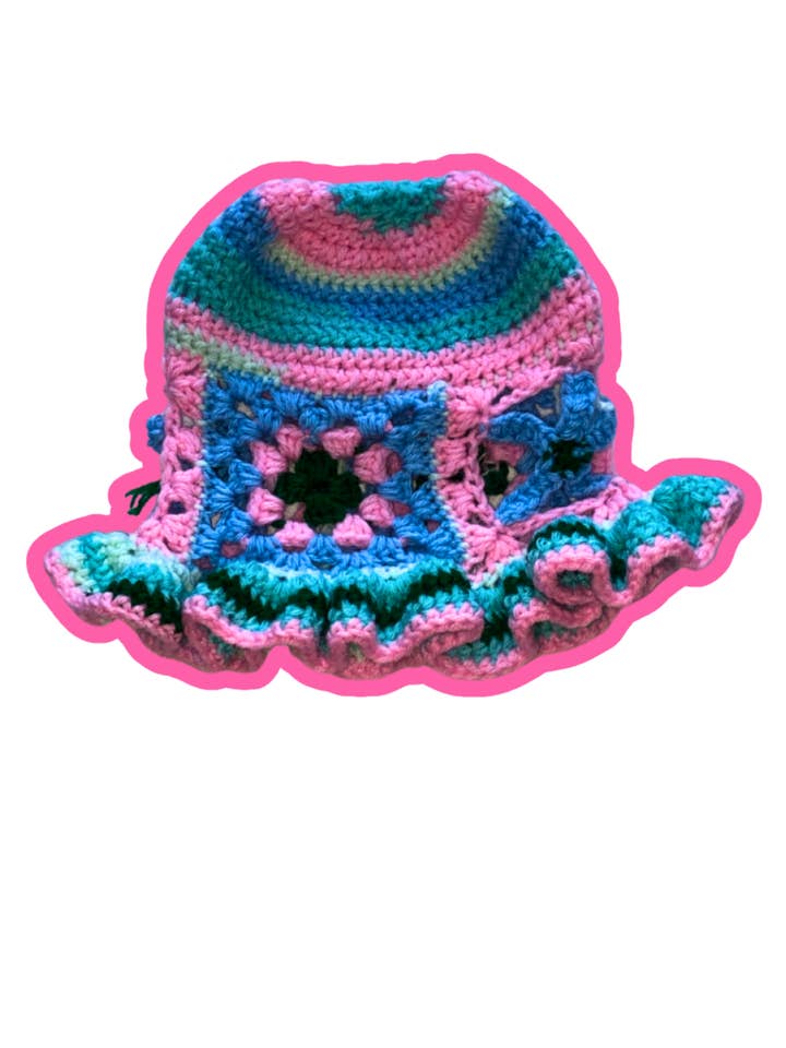 Granny Square Bucket Hat for wholesale by Kre'Ative Productions LLC