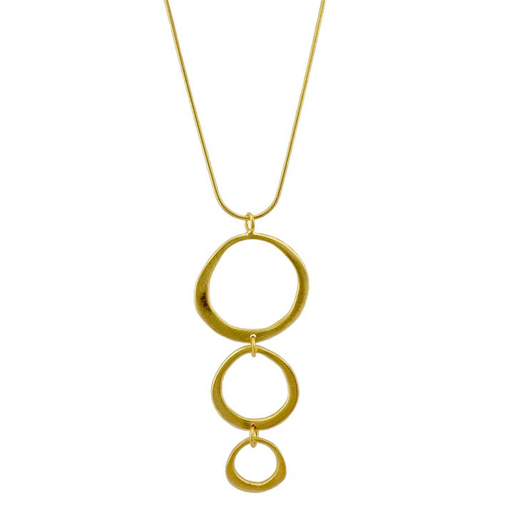 Triple Circle Necklace in Silver or Vermeil for wholesale by Philippa Roberts