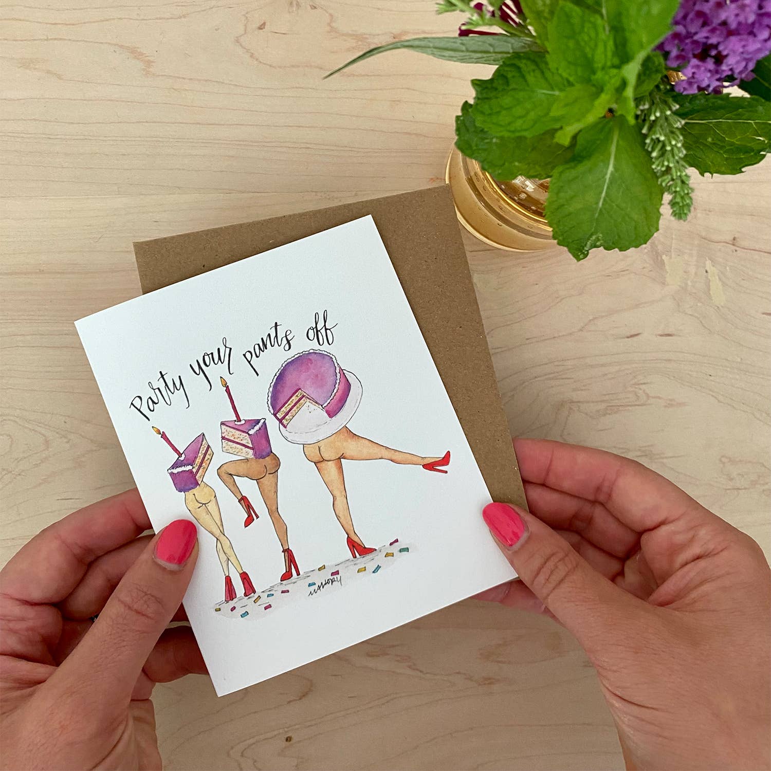 Stem and Soul – Großhandel Geburtstagskarten – Party Your Pants Off, lustige Geburtstagskarte von Booty1