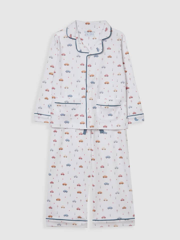 Petite Siesta - Wholesale Sleepwear Set - Kids - Kids Pajama Shirt Cars0