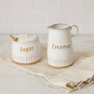 Butterfly Stainless Steel Cream and Sugar Set by Mary Jurek Design