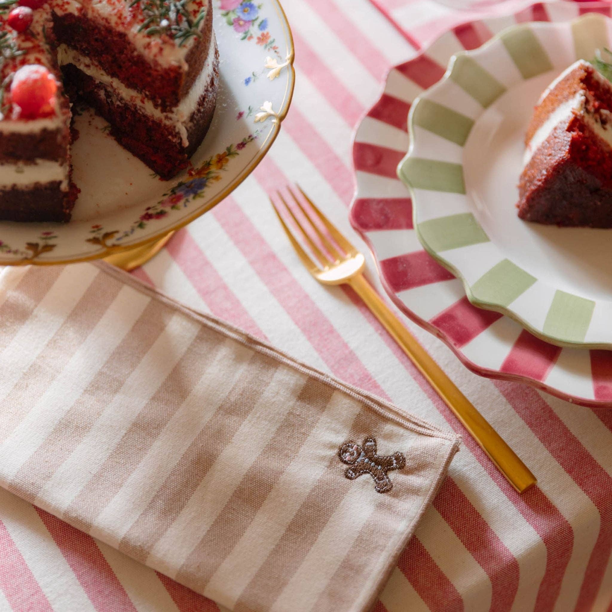 Torres Novas - Vente Serviettes de table en tissu - Serviettes Barra avec broderie de Noël3