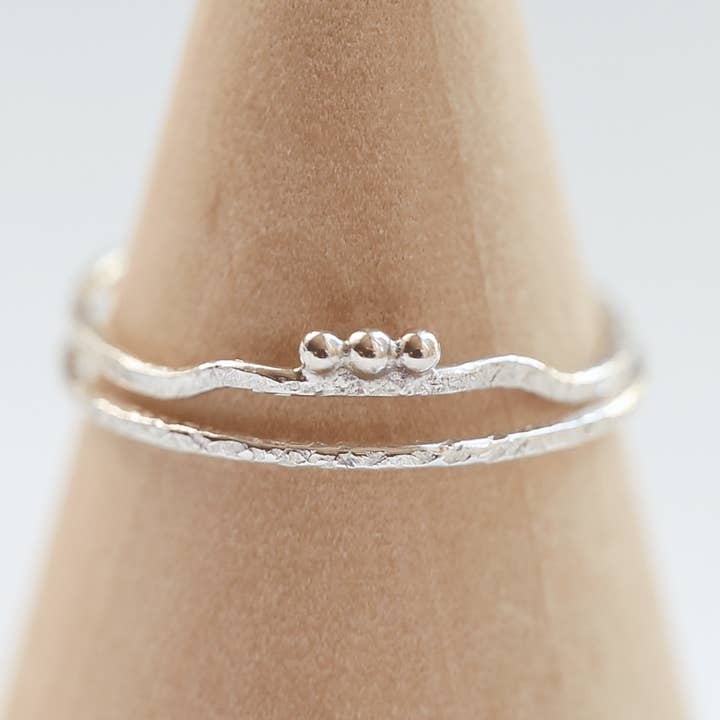 Sterling sølv føler sig godt stabling Ring for engroshandel hos HanJi Jewelry