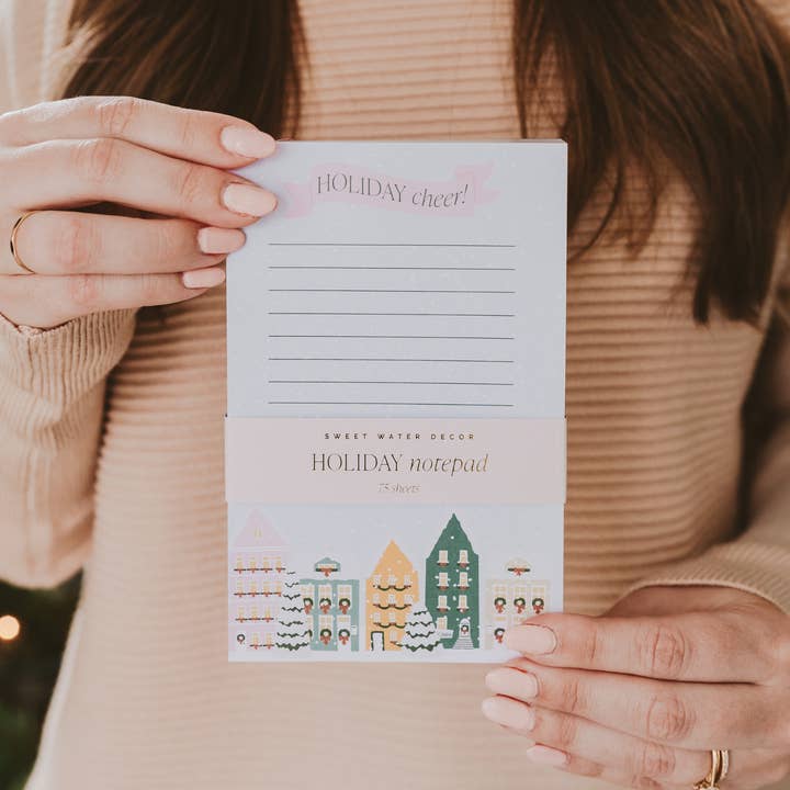 Sweet Water Decor - Wholesale Notepad - Christmas Village Notepad - Christmas Stationery