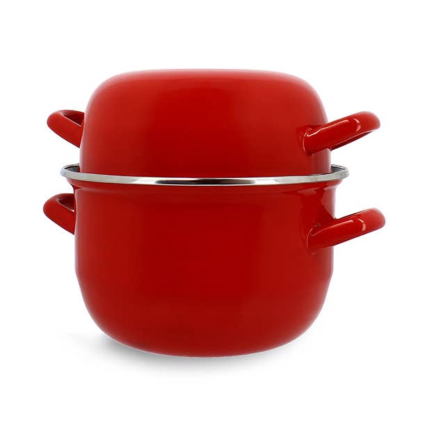 Menastyl - Wholesale Cooking Pot - 18cm red enamel steel mussel pot0