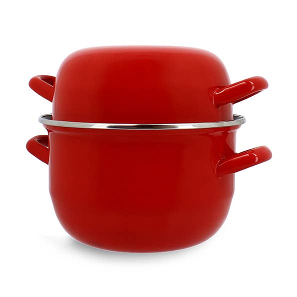 Menastyl - Wholesale Cooking Pot - 18cm red enamel steel mussel pot0