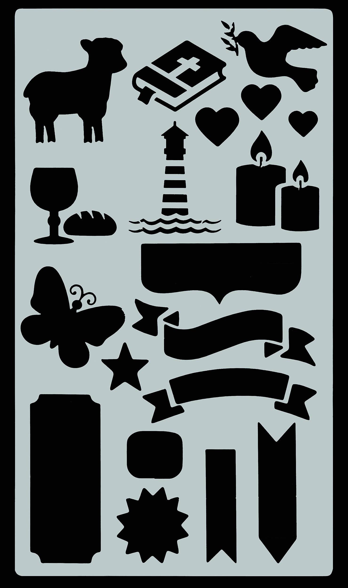 Peter Pauper Press - Wholesale Stencil/Craft Die - Essentials Faith Stencil Set7