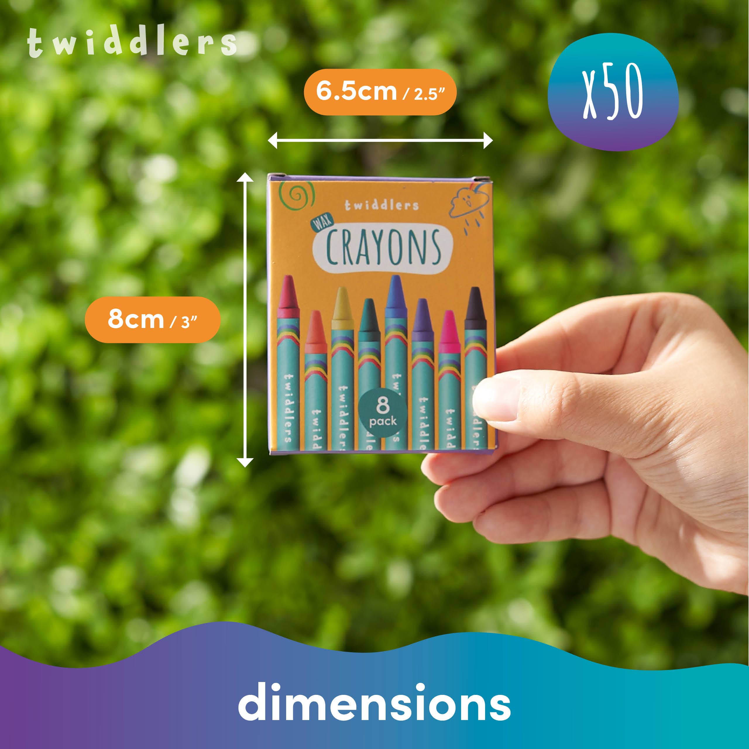 The Twiddlers - Wholesale Crayons - Kids & Baby - 50 Boxes of Wax Crayons for Kids, 8 Crayons Per Box, 400 Tot1