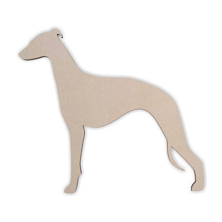 Wooden Dog Wall Art Silhouette Cutout - Whippet for wholesale by Jess and Jessica