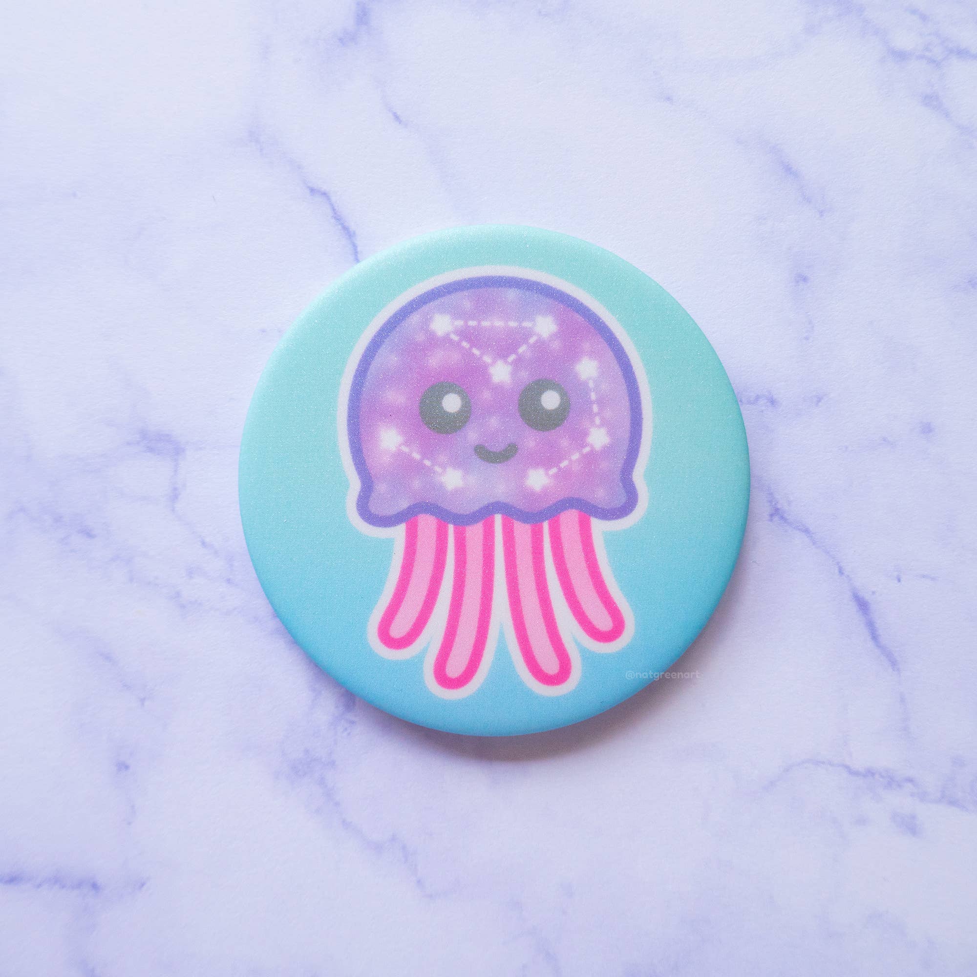 NatGreenArt - Wholesale Compact Mirror - Galaxy Jellyfish Sparkly Pocket Mirror1