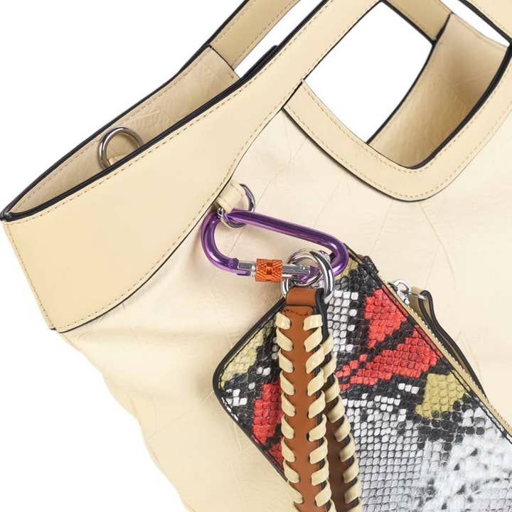 Volum Bags – Mala com alça superior – Mulher por atacado – Bolsa de mão Urban Juniper em couro PU cor baunilha1