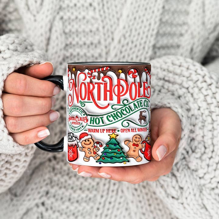 NVC Ecommerce LLC - Venta al por mayor Taza - Taza navideña de chocolate caliente, taza de Navidad, taza de galletas de jengibre