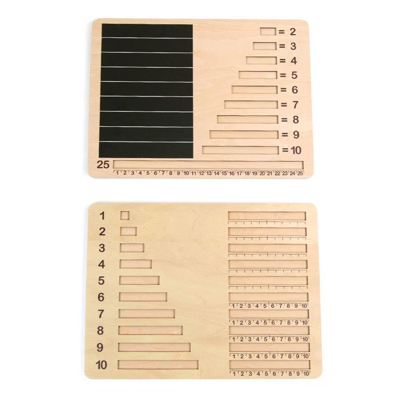 TOYS SERVICE, SL. -ANDREU TOYS- - Vente Jouet en bois – enfant - Planche pour barres de fractions2