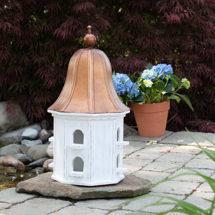 Audrey's Home & Gift - Wholesale Bird House - Birdhouse With Copper Tone Roof, Indoor Accent (PC)2