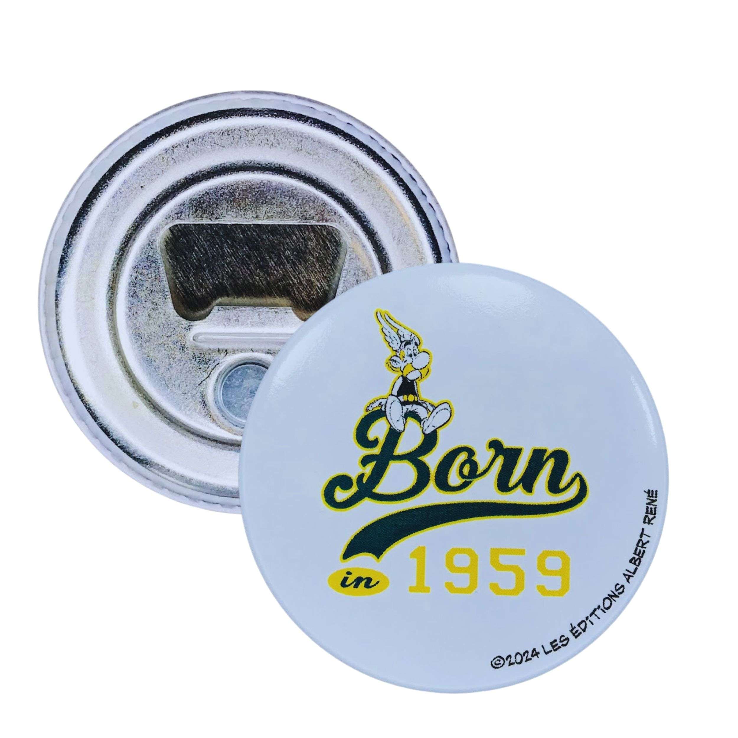 Astur Pins - Wholesale Lapel Pin/Button - Bottle opener-magnet © Asterix - Born 1959 - Green Letters - C#1170