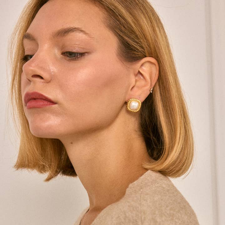 BYREN | ÉLINE L'ATELIER - Wholesale Dangle Earrings - Stainless steel earrings 124AQ5094