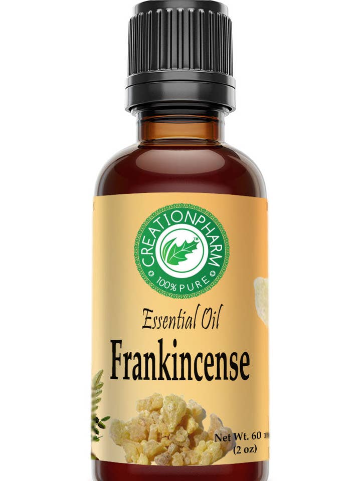 Olio Essenziale di Incenso 100 Percento Puro Grado Terapeutico per Diffusore di Aromaterapia Cura della Pelle Bottiglia da 2 Oz per la vendita all'ingrosso da parte di Creation Farm Inc