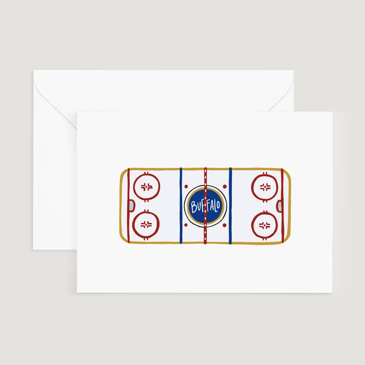 Greeting Card, Buffalo Sabres (Ice Rink) for wholesale by Doster Paper Co.