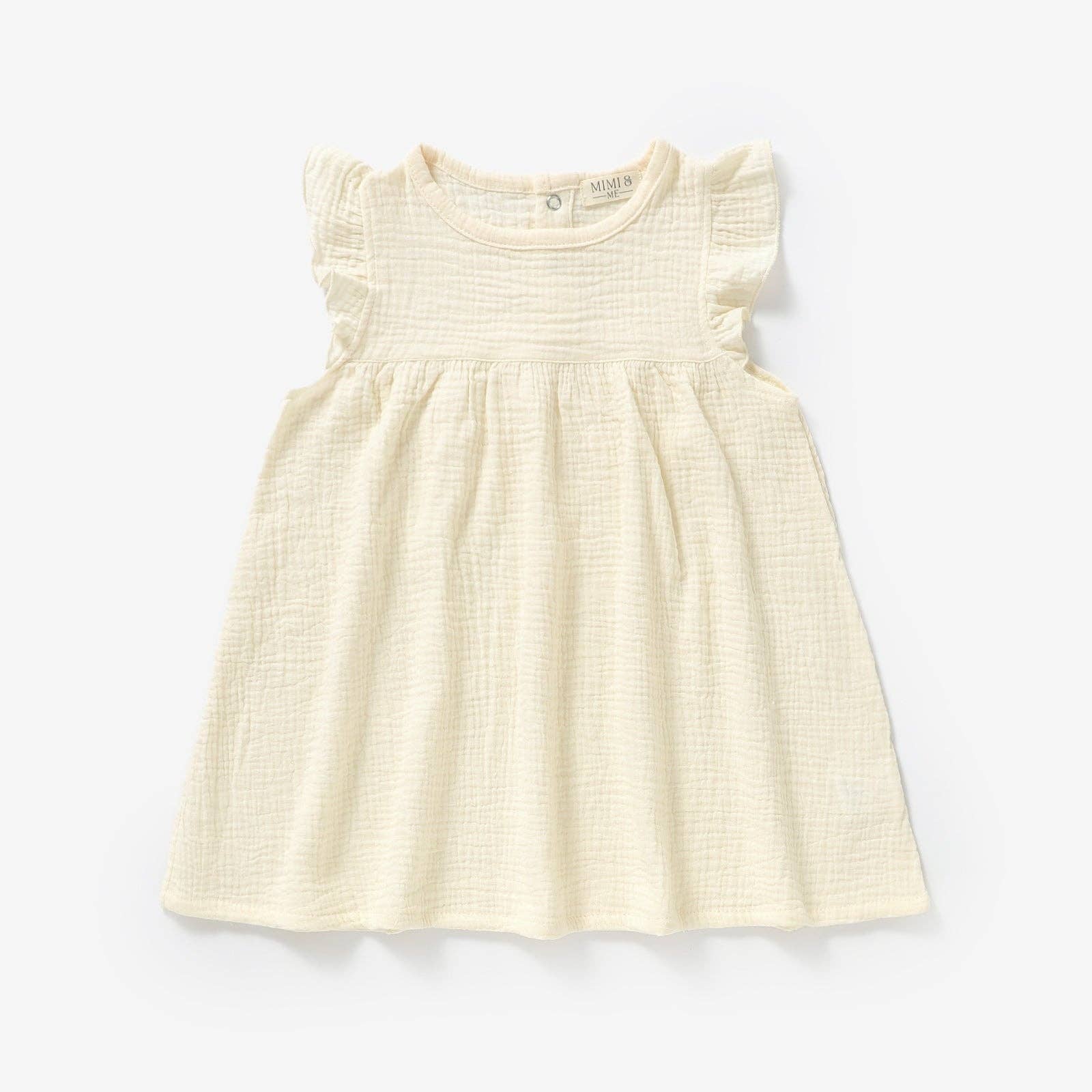 Crema Il Charlotte - Crema - Abito Senza Maniche in Mussola Organica in vendita all'ingrosso su Faire0