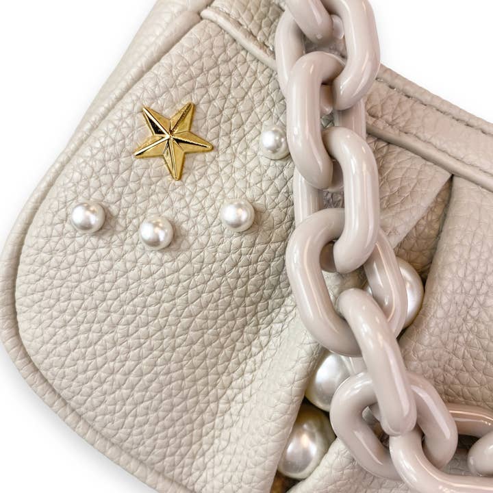 Doe a Dear - Wholesale Shoulder Bag – Kids - P50 B1310 Pearl Studs Mini Leather Shoulder Bag (4 Colors)8