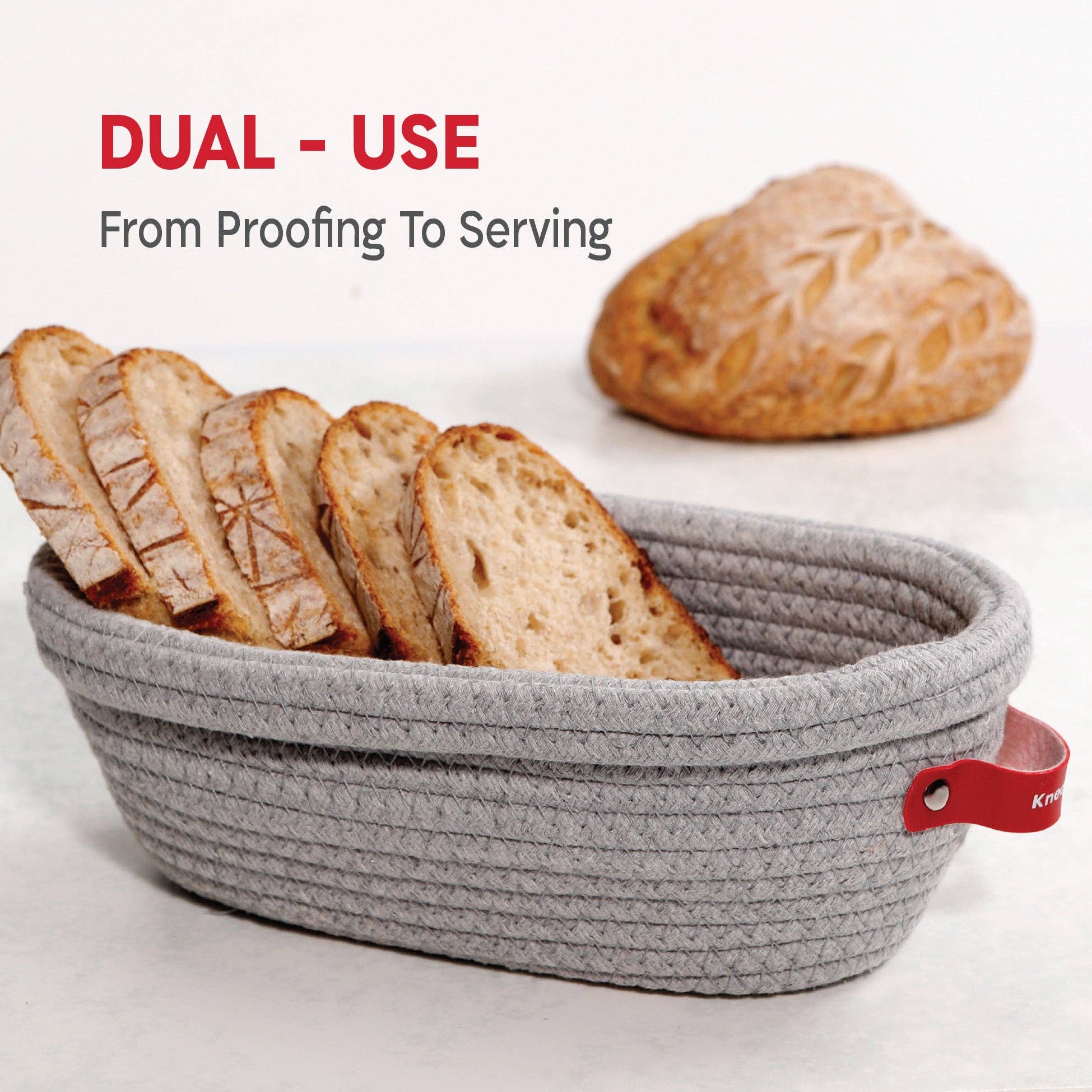 KneadAce - Wholesale Bread Pan - Oval Cotton Rope Proofing Baskets Set4