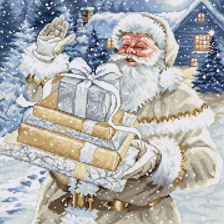 Cross Stitch Kit Luca-S - Santa and Pressies, BU5034 for wholesale by Luca-S