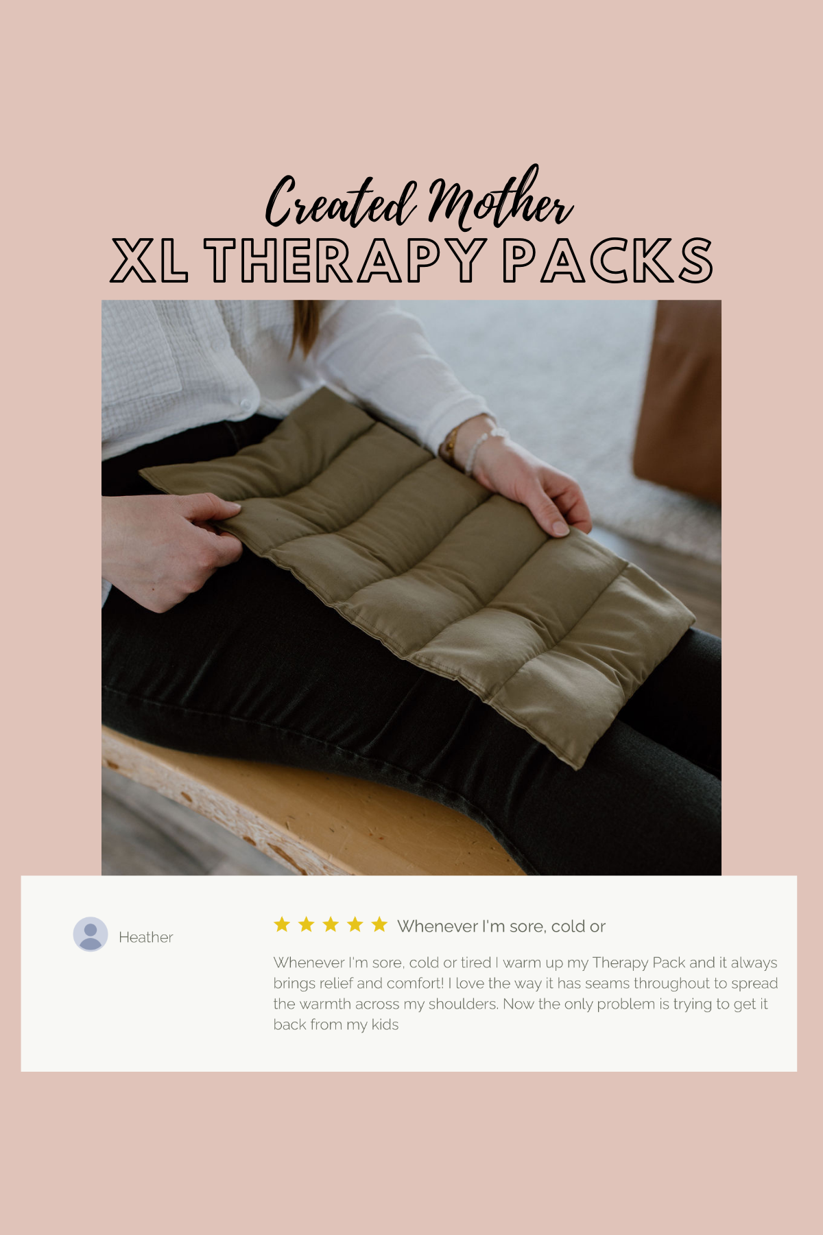 Created Mother – wholesale Varm/kall kompress – Extra stor värme- och kylterapipåse3