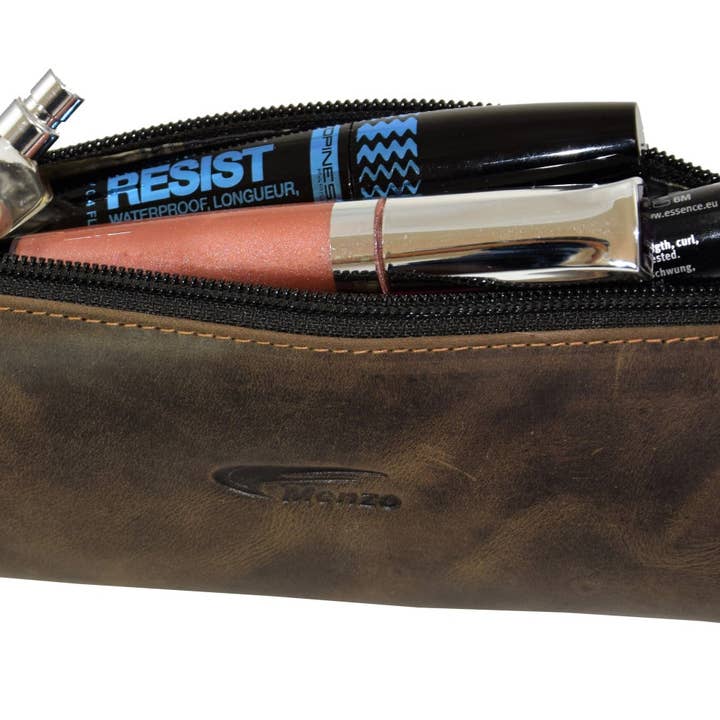 Menzo MB32 Pencil Case Buffalo Leather/maroon for wholesale by Menzo