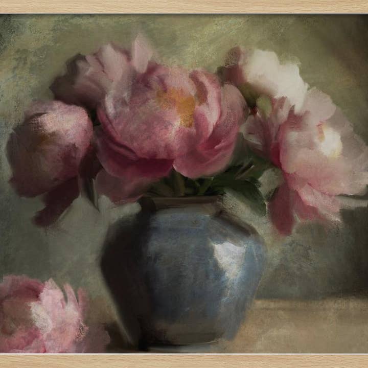 Ready2hangart, Inc. - Wholesale Art Print - "Pivoines En Rose" Framed Textured Wall Art7