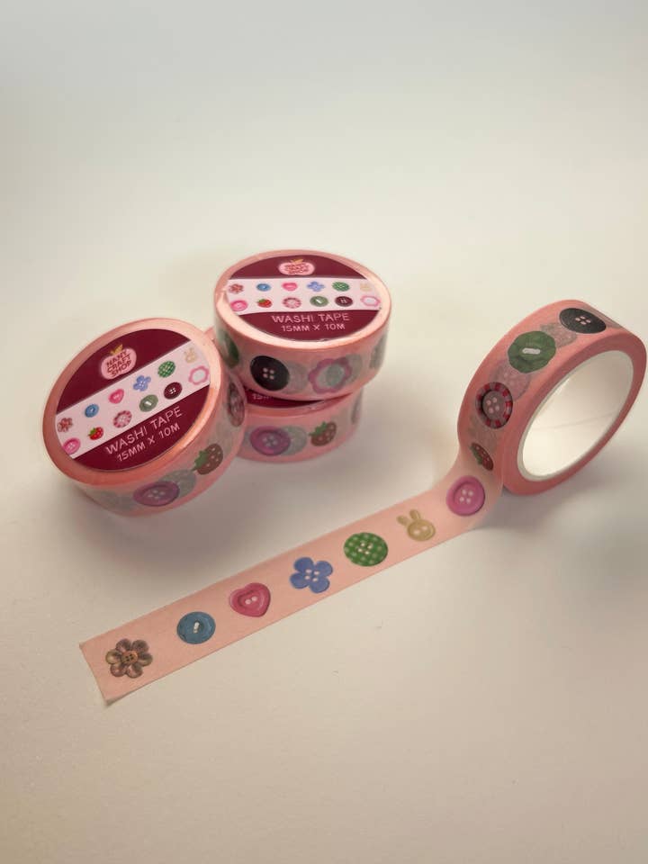 Washi Tape - Buttons for wholesale by Nany Craft Shop
