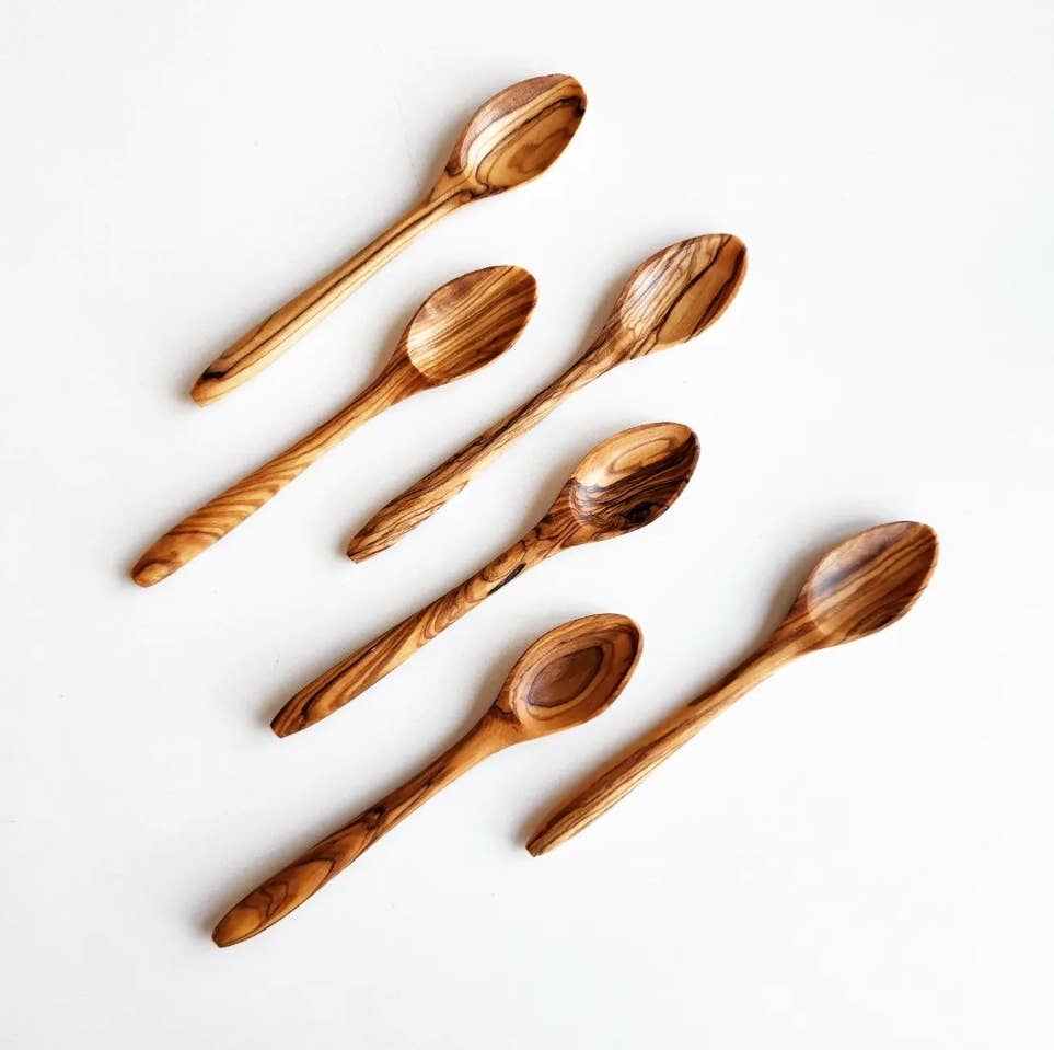 Handcrafted Olive Wood Spoon Rest and Coffee Scoop