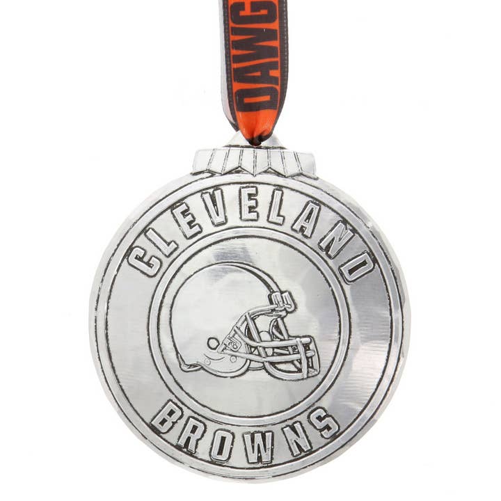 Décoration ronde classique en aluminium des Cleveland Browns de la NFL pour la vente par Wendell August
