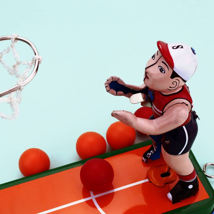 Tribal Trade GmbH - Wholesale Decorative Figurine - Tin toy basketball player basketball made of tin7