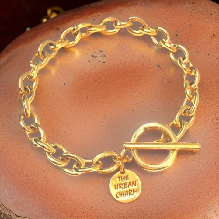 Gold Starter Charm Bracelet by The Urban Charm for wholesale by The Urban Charm