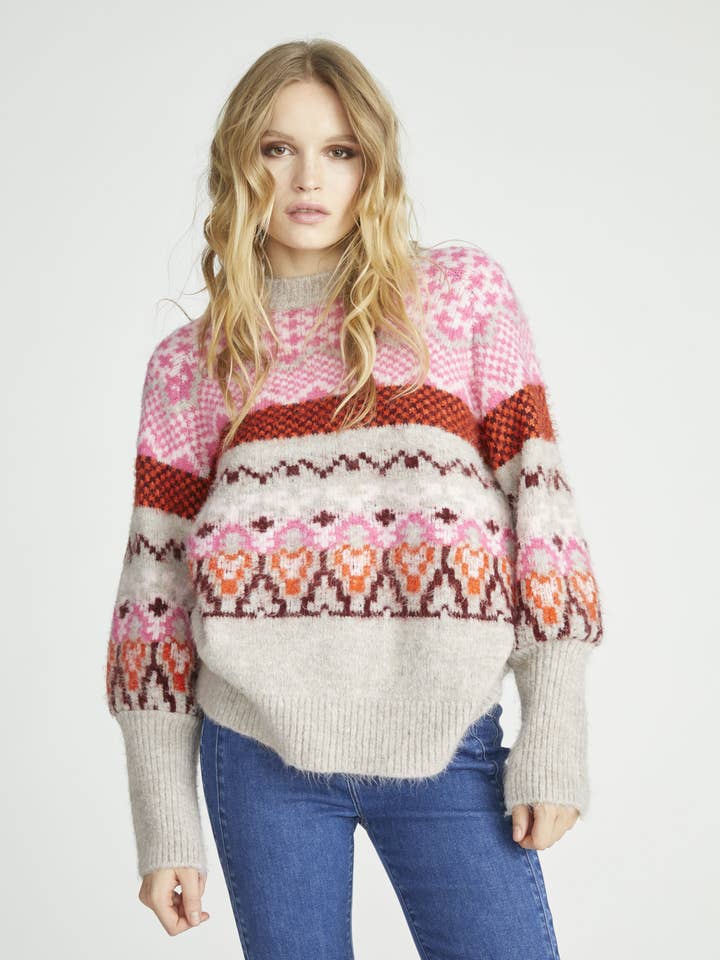 DRIFTWOOD - Wholesale Knit Sweater - Women's - RAGLAN FAIRISLE SWEATER