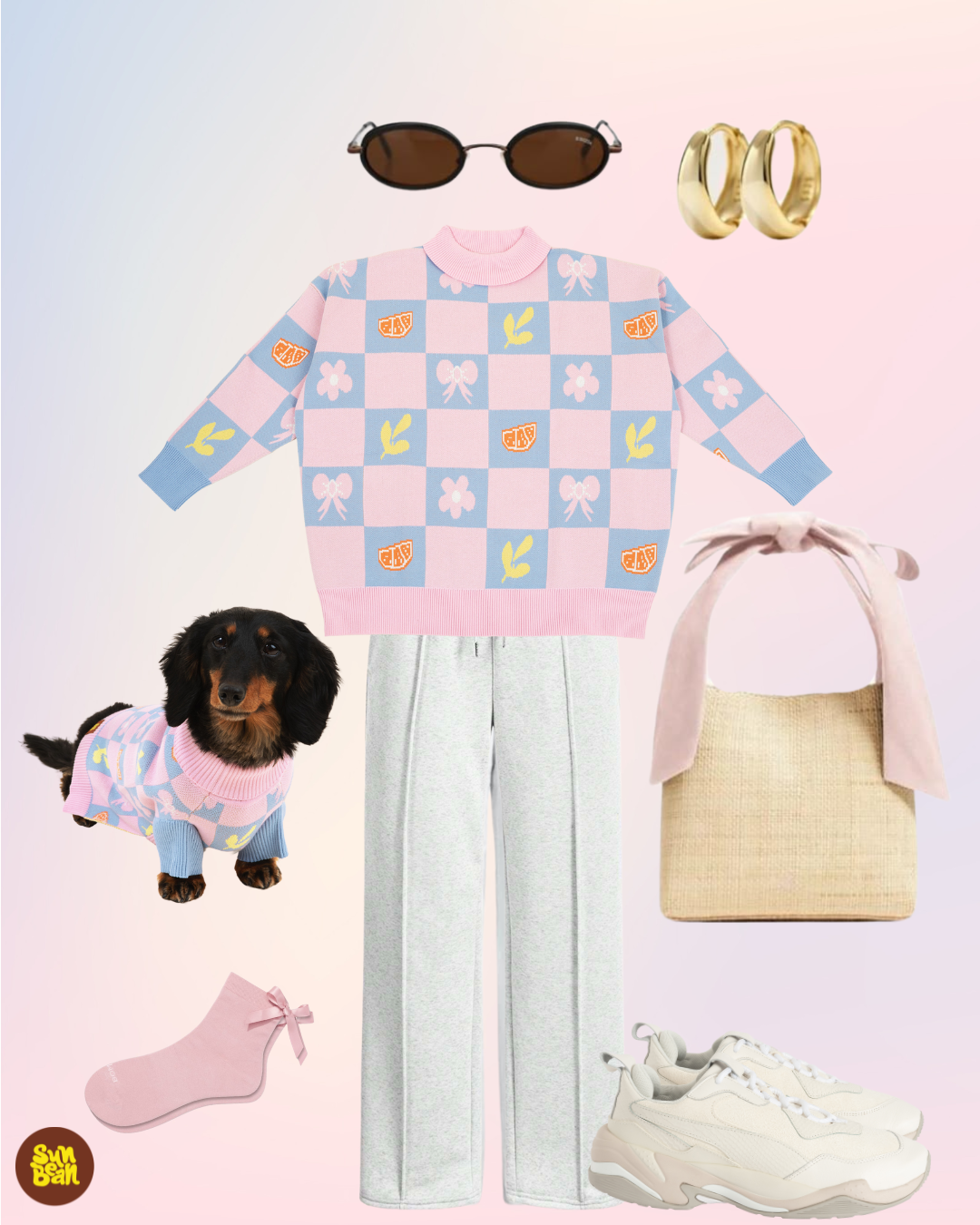 Sunbean - Wholesale Knit Sweater - Women's - Shelly Oversized Cotton Human Sweater5