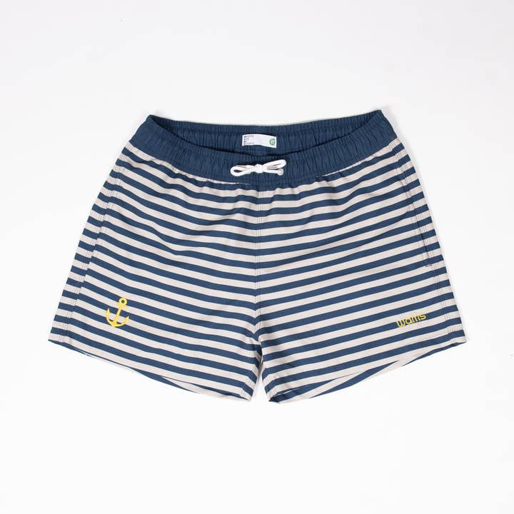 Bañador poliéster reciclado rayas ancla para venta al por mayor de WAMS Socks