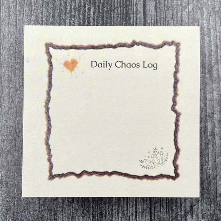Daily Chaos Log - 3x3 Sticky Note Pad (50 Sheets) for wholesale by Lootbug Lab