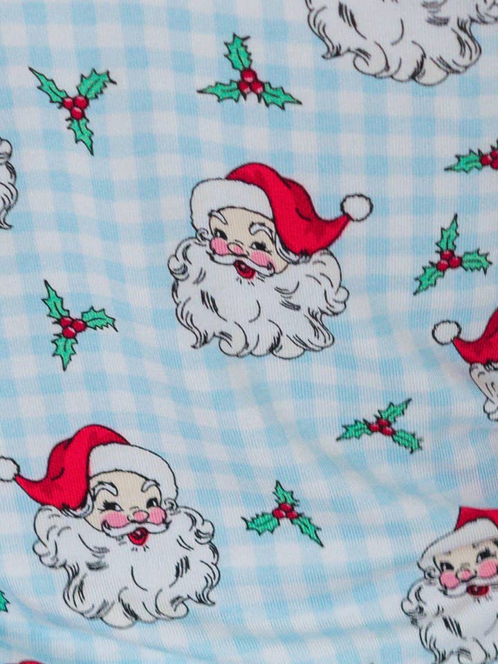 Blå SoftSnooze™ Baby Bambu Viskos Blå Kära Tomten Omvandlingsbar Enstycks Pyjamas med Fötter för wholesale på Faire4