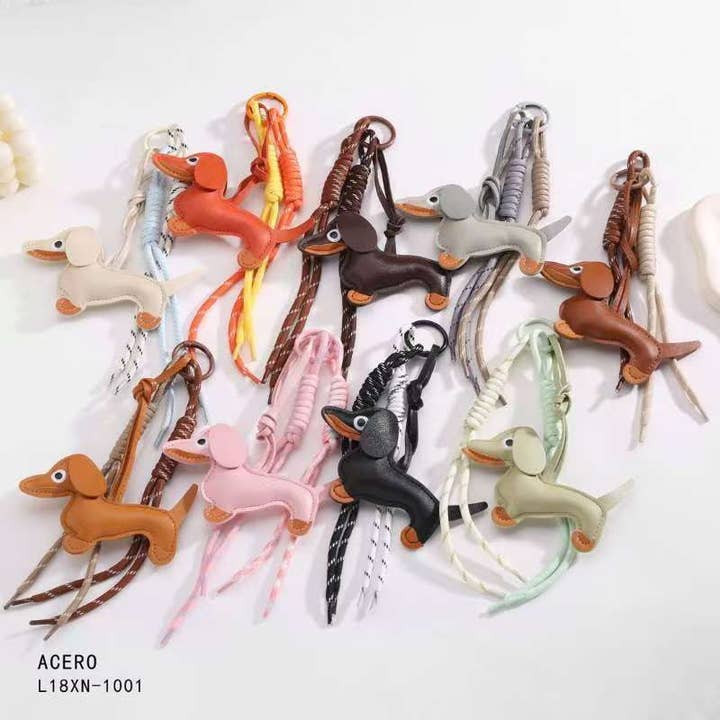 Nola by bijusol - Wholesale Keychain - Women's - Dachshund Dog Keychains with Tassels