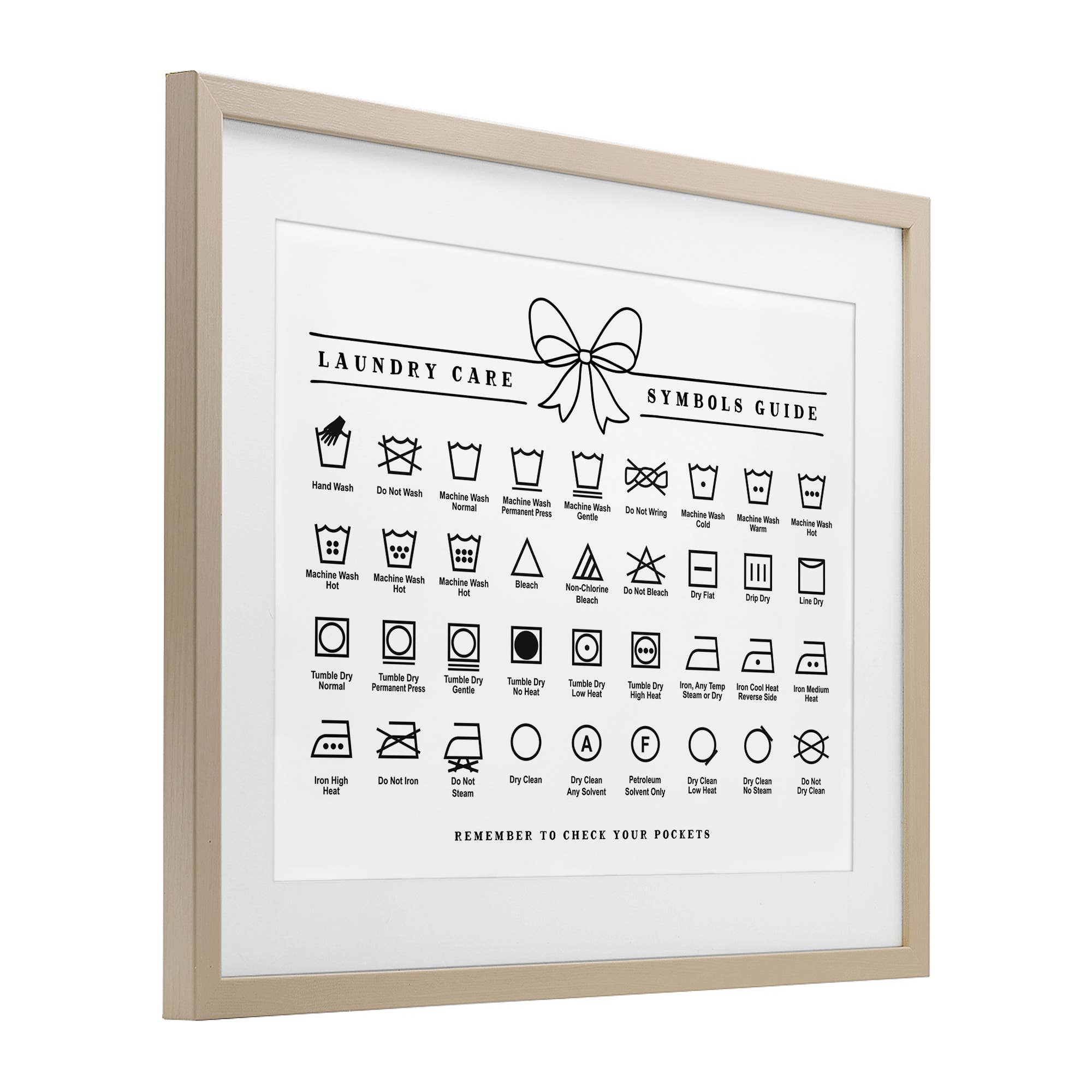 Stupell Industries - Wholesale Wall Sign - Laundry Care Symbols Guide - Print Under Glass Wall Art8