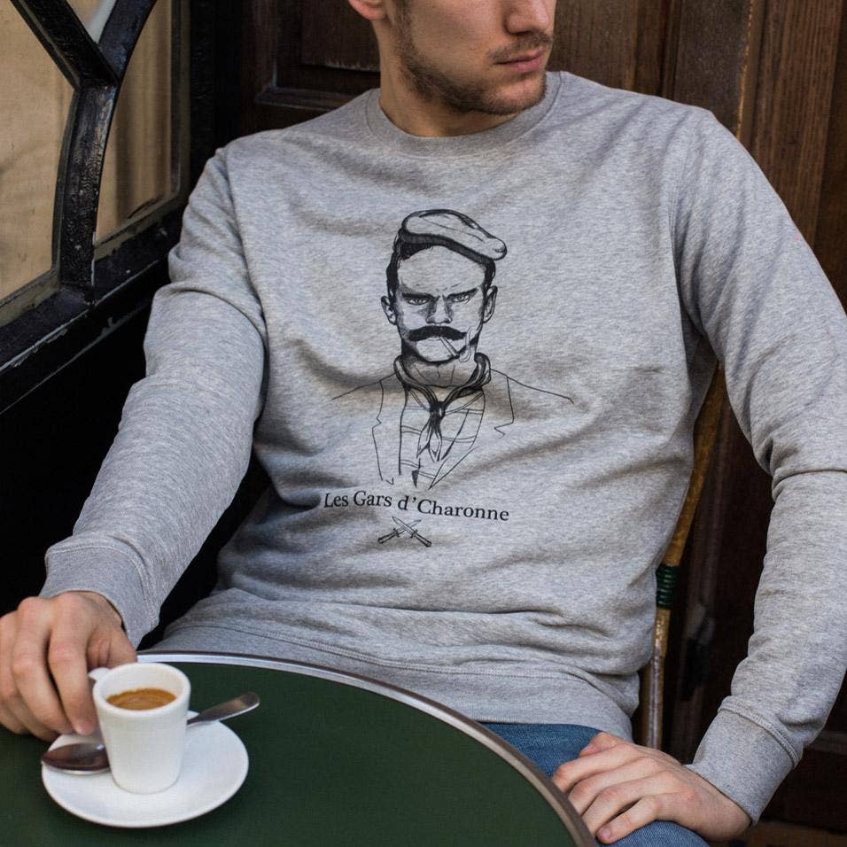 Gang de Paris - Vendita all'ingrosso Felpa stampata - Unisex - Felpa Les Guys d'Charonne2