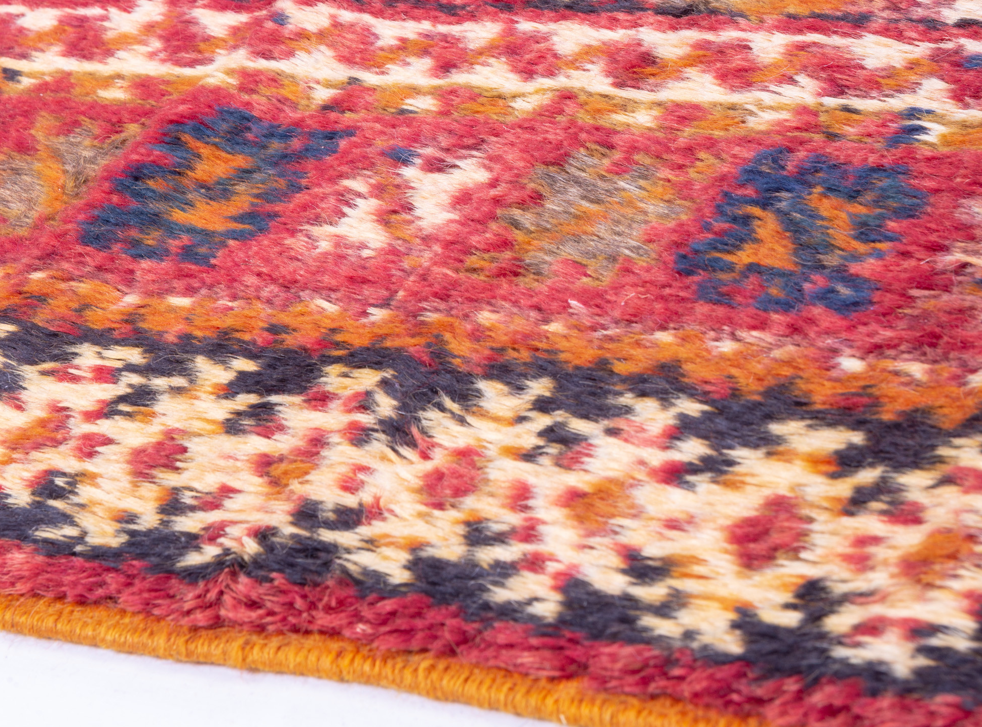 Izhar Studio - Wholesale Area Rug - Handmade Berber Silky Wood Rug In Shades of Pink and Black2