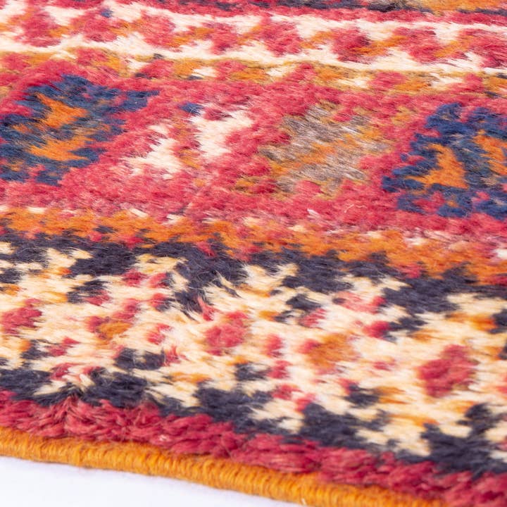 Izhar Studio - Wholesale Area Rug - Handmade Berber Silky Wood Rug In Shades of Pink and Black2